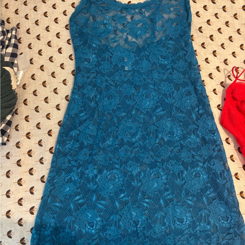 Cosabella Teal Lace Slip